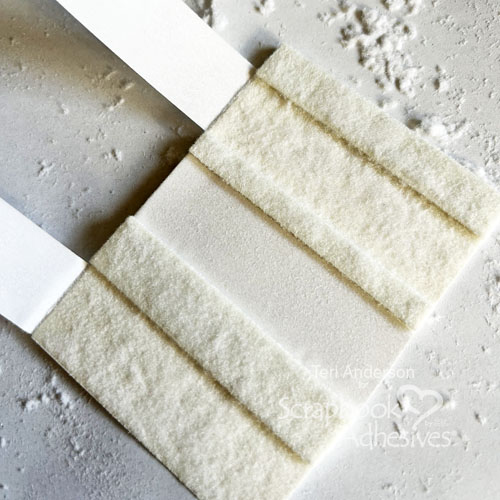 Hello Floral Card with Flocked Background  by Teri Anderson for Scrapbook Adhesives by 3L 