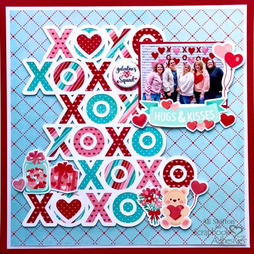 XOXO Scrapbook Layout by Ali Skifton for Scrapbook Adhesives by 3L 