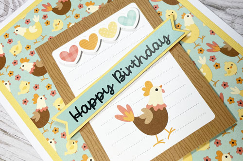 Spring Chicken Birthday Card by Yvonne van de Grijp for Scrapbook Adhesives by 3L