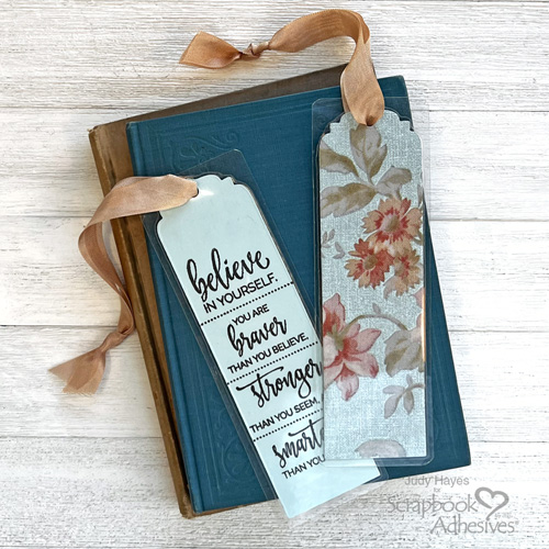 Unique Laminated Bookmark Duo by Judy Hayes for Scrapbook Adhesives by 3L 
