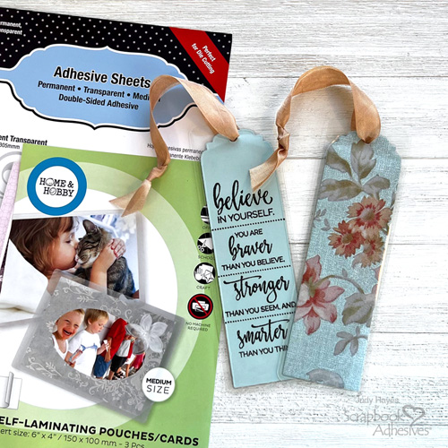 Unique Laminated Bookmark Duo by Judy Hayes for Scrapbook Adhesives by 3L 