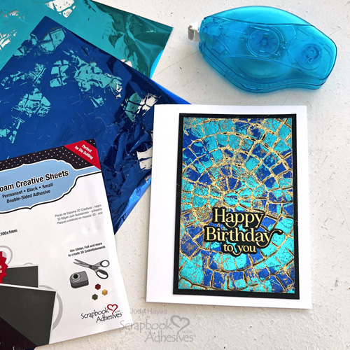 Foil Mosaic Birthday Card by Judy Hayes for Scrapbook Adhesives by 3L