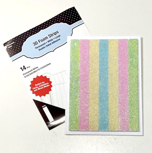 Glittered Stripe Thinking of You Card by Yvonne van de Grijp for Scrapbook Adhesives by 3L