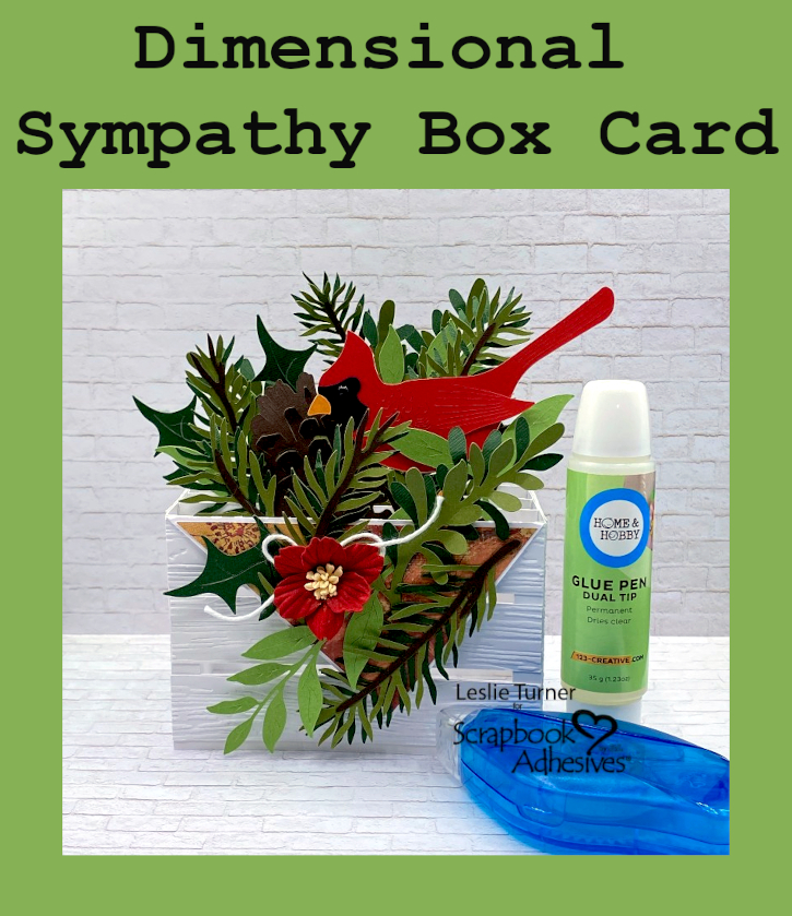 Sympathy Box Card by Leslie Turner for Scrapbook Adhesives by 3L Pinterest