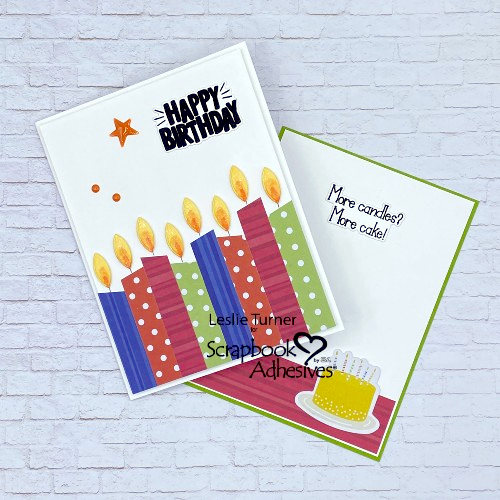 Birthday Candle Card by Leslie Turner for Scrapbook Adhesives by 3L