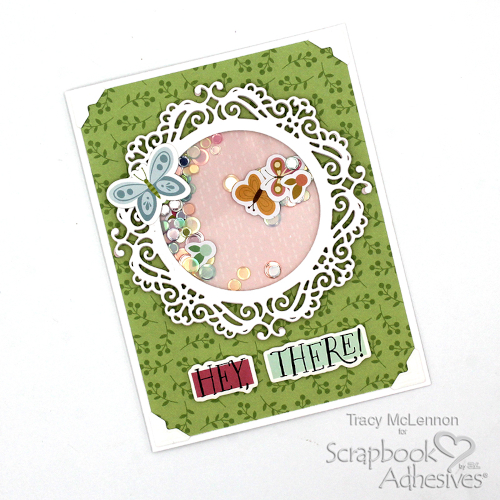 Hey There Spring Shaker Card by Tracy McLennon for Scrapbook Adhesives by 3L 