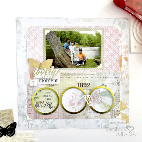 Lovely Moment Layout by Margie Higuchi for Scrapbook Adhesives by 3L 
