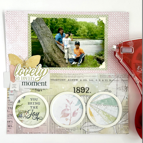 Lovely Moment Layout by Margie Higuchi for Scrapbook Adhesives by 3L 