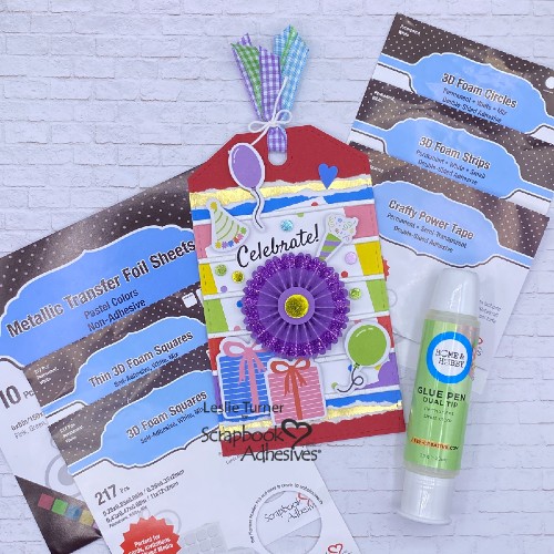 Celebrate Birthday Jumbo Tag by Leslie Turner for Scrapbook Adhesives by 3L