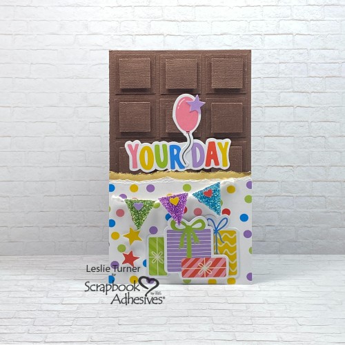 Chocolate Bar Card by Leslie Turner for Scrapbook Adhesives by 3L 
