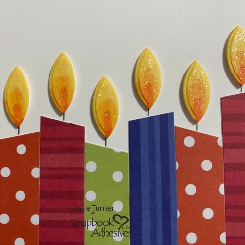 Birthday Candle Card by Leslie Turner for Scrapbook Adhesives by 3L