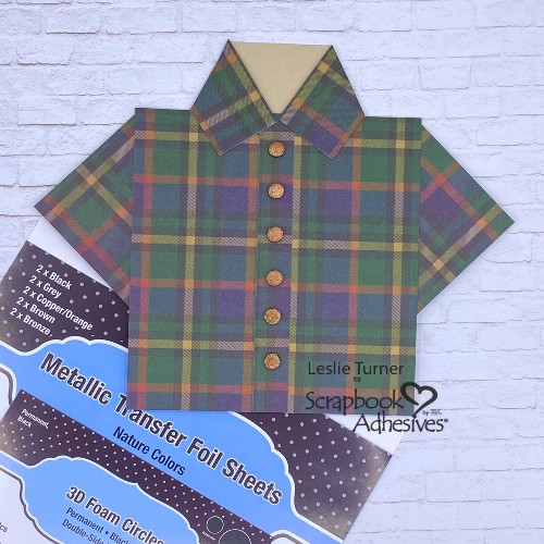 Father's Day Shirt Card by Leslie Turner for Scrapbook Adhesives by 3L 