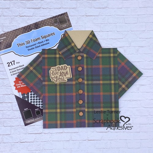 Father's Day Shirt Card by Leslie Turner for Scrapbook Adhesives by 3L 