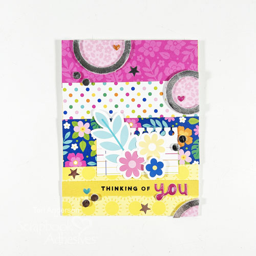 Circled Thinking of You Card by Teri Anderson for Scrapbook Adhesives by 3L 