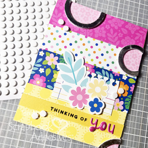Circled Thinking of You Card by Teri Anderson for Scrapbook Adhesives by 3L 