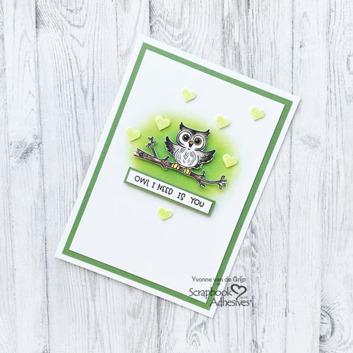 Owl I Need Is You Card by Yvonne van de Grijp for Scrapbook Adhesives by 3L 