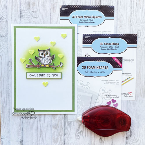 Owl I Need Is You Card by Yvonne van de Grijp for Scrapbook Adhesives by 3L 