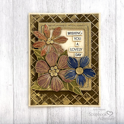 Lovely Flowers Card by Judy Hayes for Scrapbook Adhesives by 3L