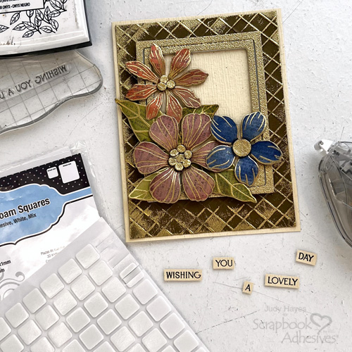 Lovely Flowers Card by Judy Hayes for Scrapbook Adhesives by 3L