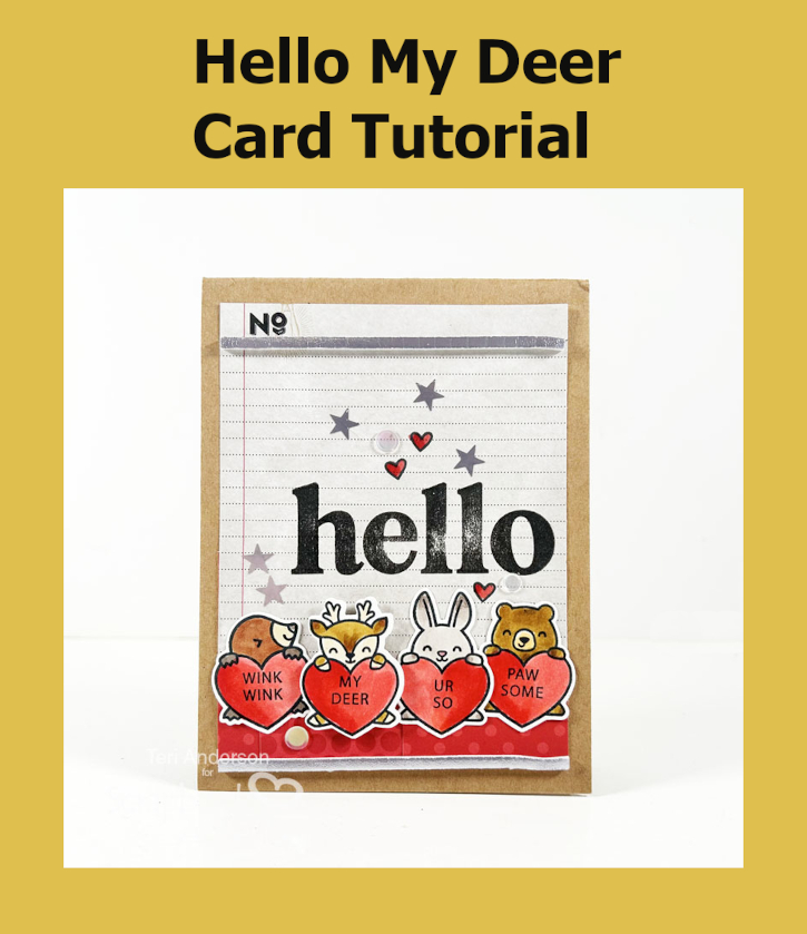 Hello My Deer Card by Teri Anderson for Scrapbook Adhesives by 3L Pinterest 