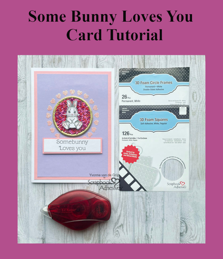 Some Bunny Loves You Card by Yvonne van de Grijp for Scrapbook Adhesives by 3L Pinterest 