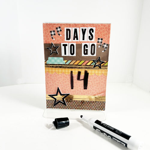 DIY Celebration Countdown Board by Teri Anderson for Scrapbook Adhesives by 3L 