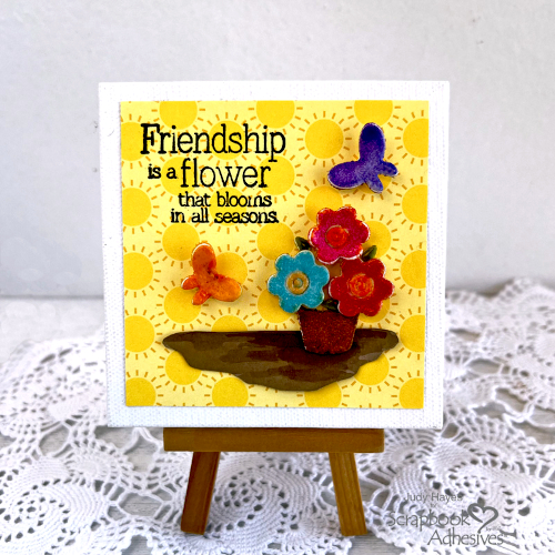 3D Floral Friendship Canvas by Judy Hayes for Scrapbook Adhesives by 3L 