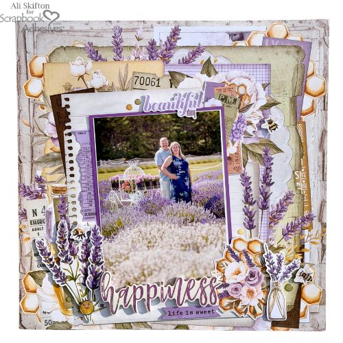 Happiness Lavender Farm Layout by Ali Skifton for Scrapbook Adhesives by 3L 