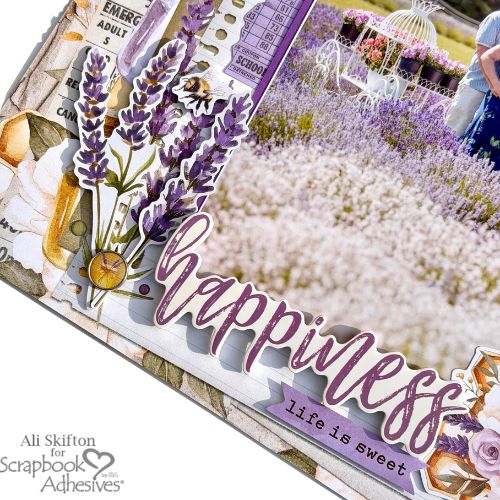 Happiness Lavender Farm Layout by Ali Skifton for Scrapbook Adhesives by 3L 