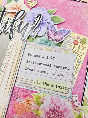Great Aunt Halina Vintage Layout by Kristin Rizzo for Scrapbook Adhesives by 3L 