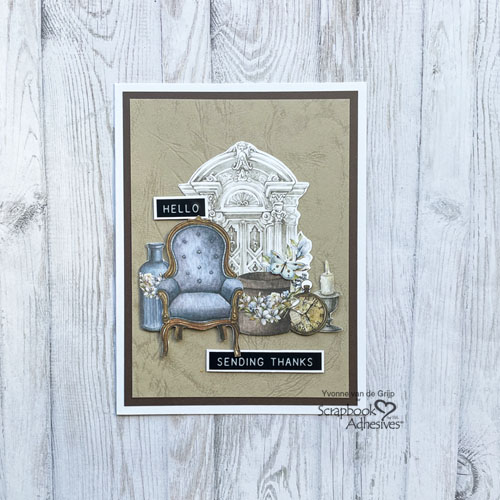 Dimensional Sending Thanks Card by Yvonne van de Grijp for Scrapbook Adhesives by 3L 
