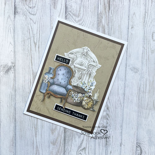 Dimensional Sending Thanks Card by Yvonne van de Grijp for Scrapbook Adhesives by 3L 