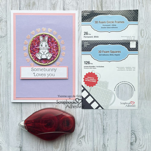 Some Bunny Loves You Card by Yvonne van de Grijp for Scrapbook Adhesives by 3L 