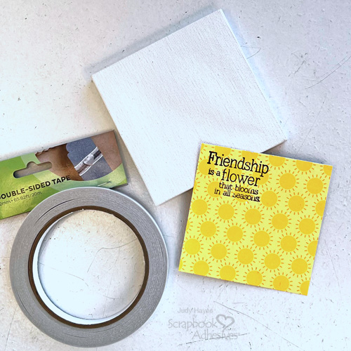 3D Floral Friendship Canvas by Judy Hayes for Scrapbook Adhesives by 3L 