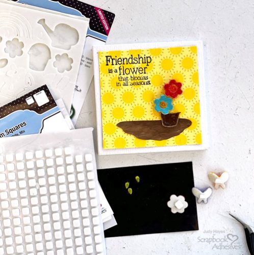 3D Floral Friendship Canvas by Judy Hayes for Scrapbook Adhesives by 3L 