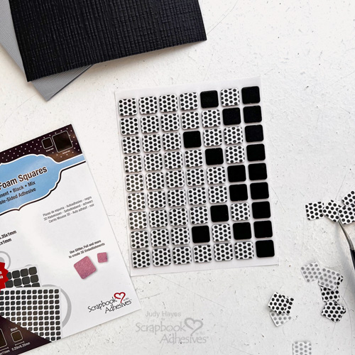 Metallic Squares Card by Judy Hayes for Scrapbook Adhesives by 3L