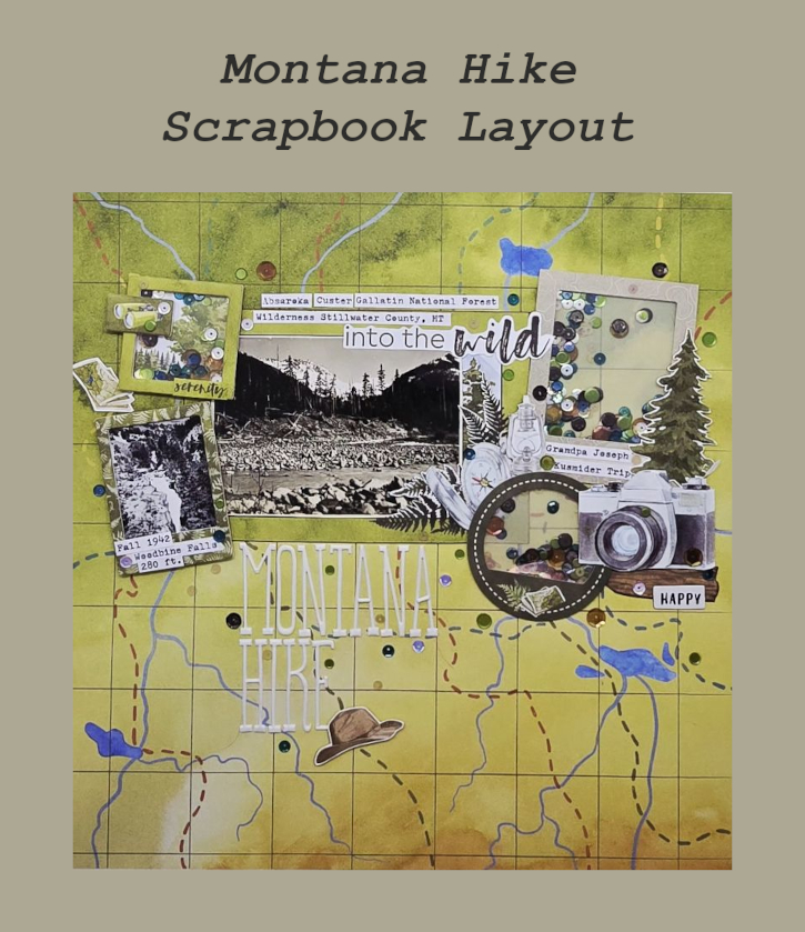 Montana Hike Layout by Kristin Rizzo for Scrapbook Adhesives by 3L Pinterest