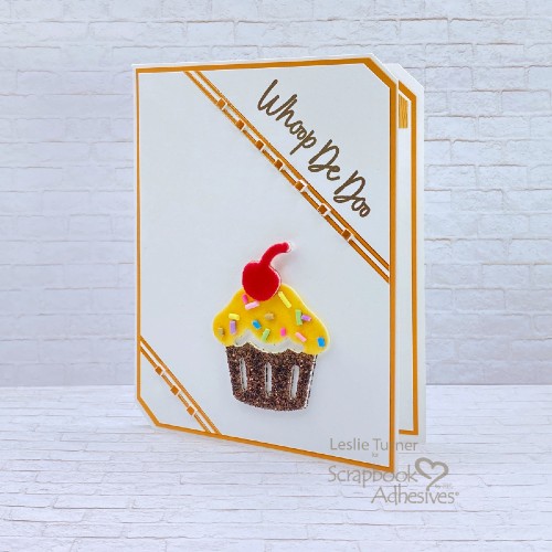 Cupcake Birthday Card by Leslie Turner for Scrapbook Adhesives by 3L