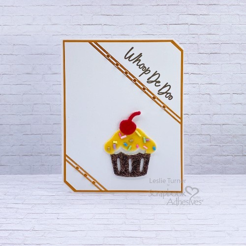 Cupcake Birthday Card by Leslie Turner for Scrapbook Adhesives by 3L
