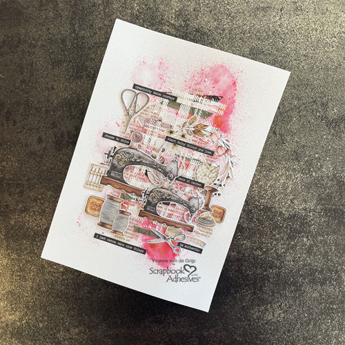 Creative Art Journal Page by Yvonne van de Grijp for Scrapbook Adhesives by 3L 