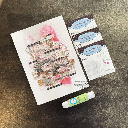 Creative Art Journal Page by Yvonne van de Grijp for Scrapbook Adhesives by 3L 