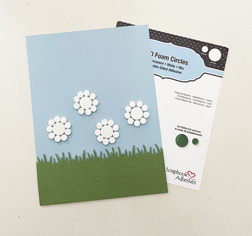 Glittered Daisy Card by Yvonne van de Grijp for Scrapbook Adhesives by 3L 