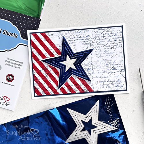 Sparkly Celebrate Stars Card by Judy Hayes for Scrapbook Adhesives by 3L