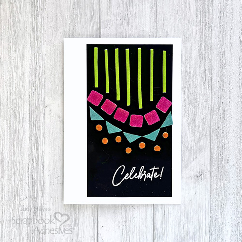 Fun and Dimensional Celebrate Card by Judy Hayes for Scrapbook Adhesives by 3L