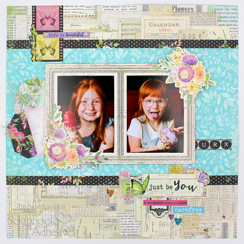 Just Be You Layered Layout by Tracy McLennon for Scrapbook Adhesives by 3L