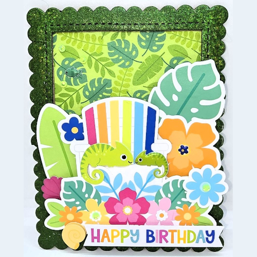 Tropical Happy Birthday Tag by Kristin Rizzo for Scrapbook Adhesives by 3L 