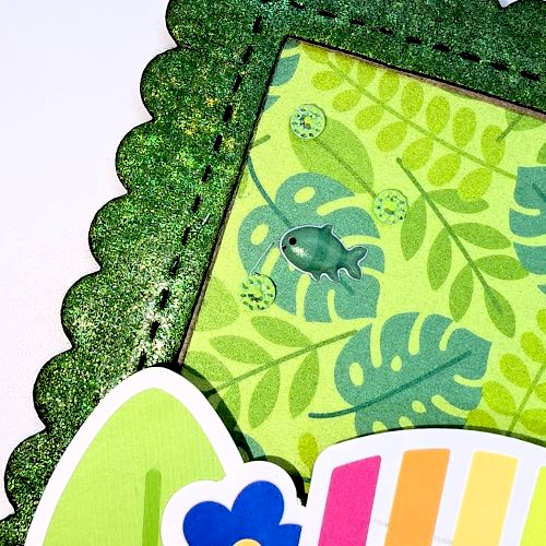Tropical Happy Birthday Tag by Kristin Rizzo for Scrapbook Adhesives by 3L 