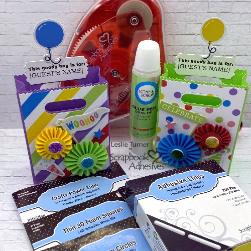 Birthday Party Treat Bags by Leslie Turner for Scrapbook Adhesives by 3L