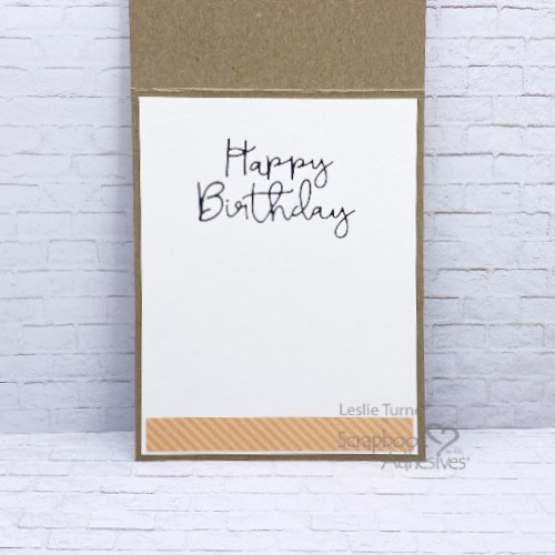 Easy Floral Birthday Card by Leslie Turner for Scrapbook Adhesives by 3L