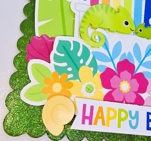 Tropical Happy Birthday Tag by Kristin Rizzo for Scrapbook Adhesives by 3L 